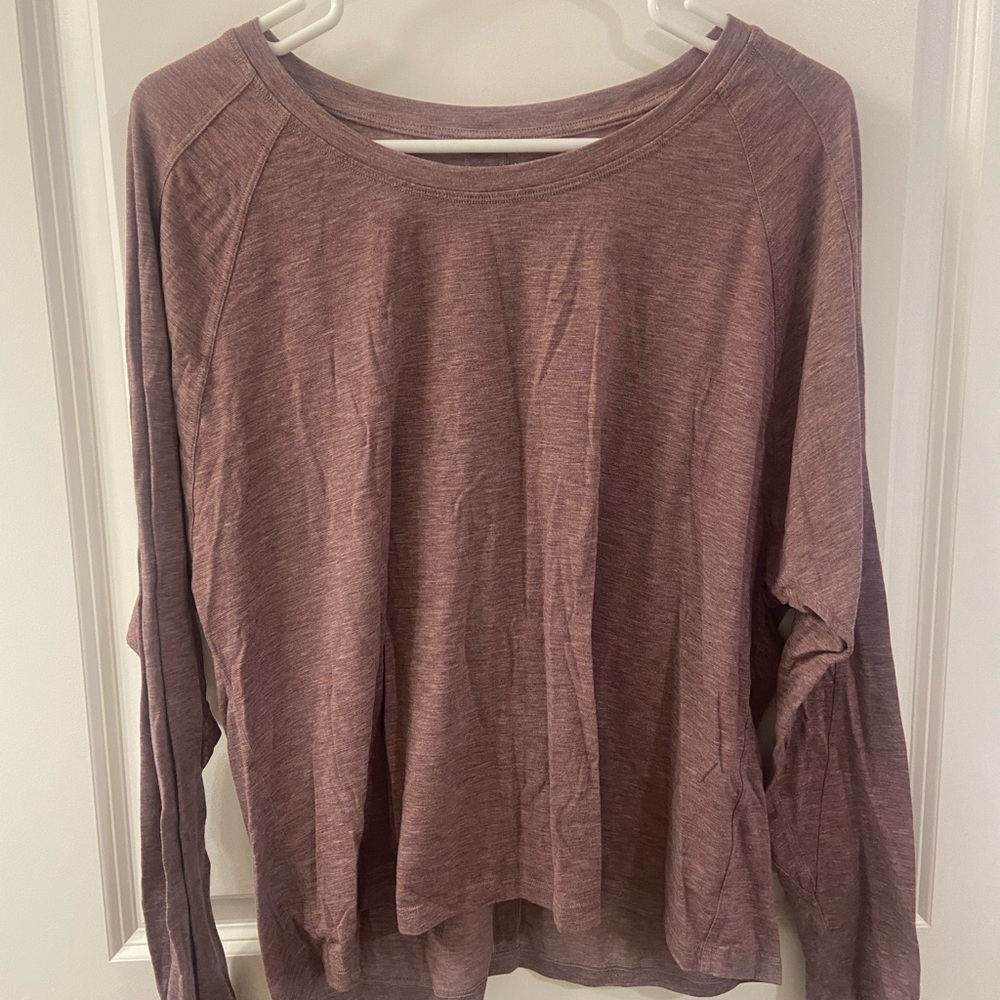 Lululemon Heathered Purple Long Sleeve Shirt